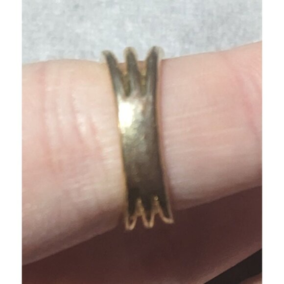 Baublebar Glam Gold Tone Tripe Layer Cage Ring With Clear Stones Size 7 - Picture 5 of 12